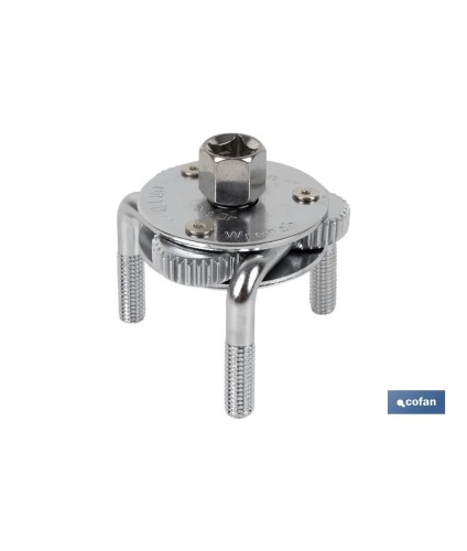 Llave de filtros autorregulable | Con tres patas | Para medidas de diámetro desde 65 mm hasta 110 mm