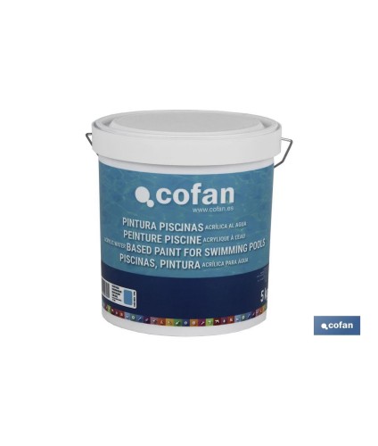 Pintura al agua para piscinas | Resistente a productos de limpieza | Previene la formación de algas