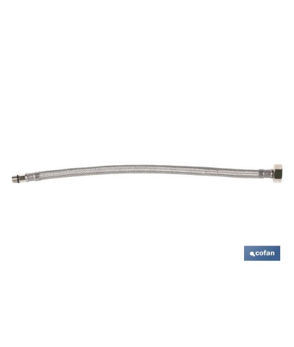 Conexión Flexible | Macho/Hembra | Acero Inoxidable | M 10x1 - H 1/2 | 35 cm de Longitud | Para lavabo, grifo y cocina