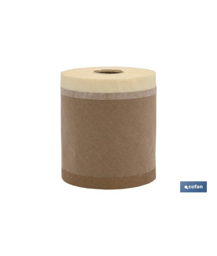 Cinta adhesiva crepé con papel Kraft | Color marrón | Medidas en 10, 15, 30 y 45 cm de ancho y 45 metros de largo