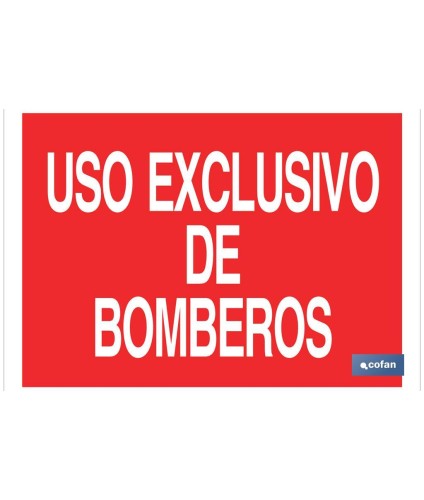 Uso exclusivo Bomberos. El diseño de la señal puede variar, pero en ningún caso se variará el significado de la misma.