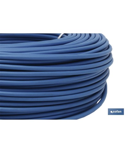 Rollo Cable Eléctrico de 100 m | H07V-K | Sección de cable de varias medidas | Color: Azul