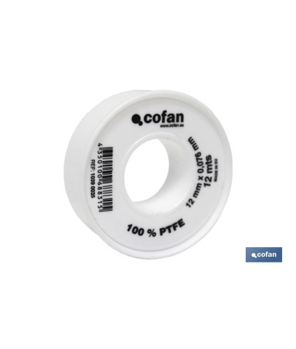 Rollo de cinta PTFE | Varias Medidas | Envases de 10 uds