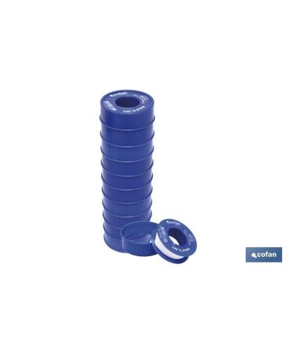 Rollo de cinta PTFE | Varias Medidas | Envases de 10 uds