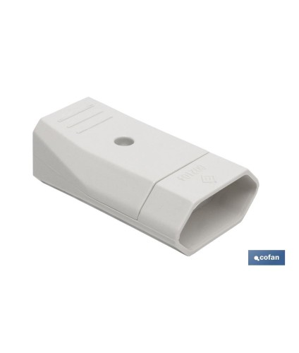 Base enchufe bipolar aérea | Color blanco | 10 A - 250 V