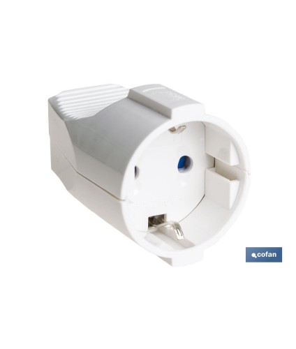 Base móvil enchufe bipolar | Color blanco | 16 A - 250 V