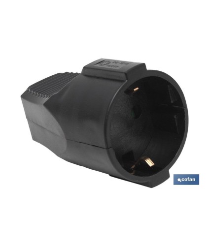 Base móvil enchufe bipolar | Color negro | 16 A - 250 V