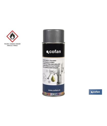 Aceite en spray para corte y taladro 400 ml | Lubricante de perforación | Para evitar el sobrecalentamiento