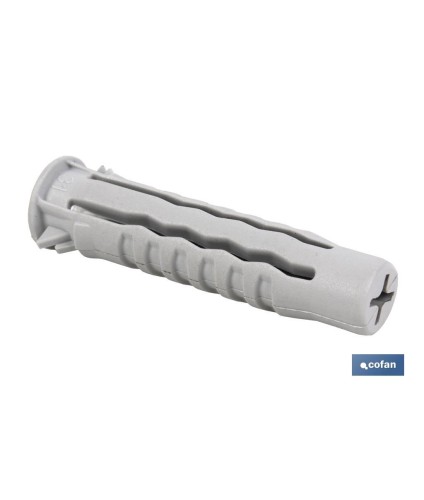 Taco de nylon calidad PA-6 | Medidas desde Ø 5 hasta Ø 12 mm | Para materiales macizos y perforados