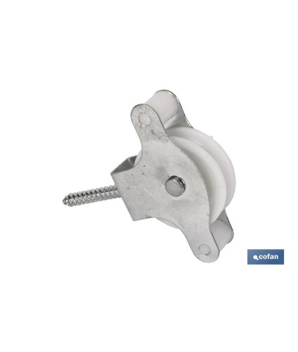 Polea con tirafondo