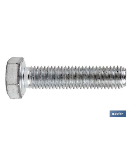 Tornillo Hexagonal Din 933 | Rosca total | Calidad 10.9 Zincado | Metrica desde la 6 hasta la 20