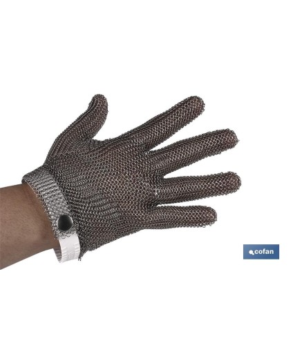Guantes Anticorte | Malla Fabricada en Acero Inox | Guante de Metal para Trabajo de Seguridad | Talla M, L y XL
