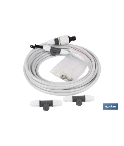 Kit de Nebulización de agua | 6 Metros | Contiene 3 Aspersores | Adecuado para terrazas y jardines