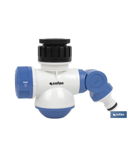 Adaptador de Grifo | Con 3 Funciones de riego | Adaptador para grifo de Manguera