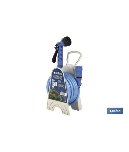 Kit de Manguera de 10 metros + Accesorios | Diámetro 9,5 mm | Ligera y Compacta | Uso Doméstico y de Jardín | Fácil Conexión y 