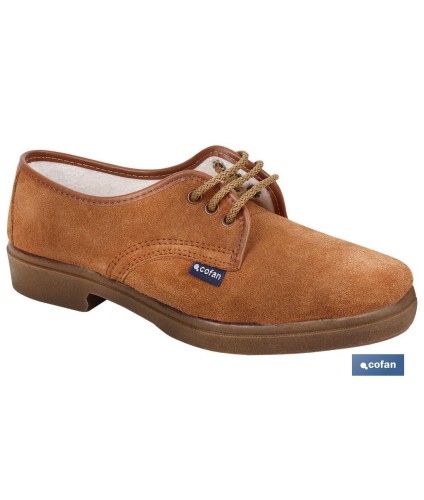 Zapato de Trabajo | Piel de Serraje | Modelo Estero | Suelo de Caucho
