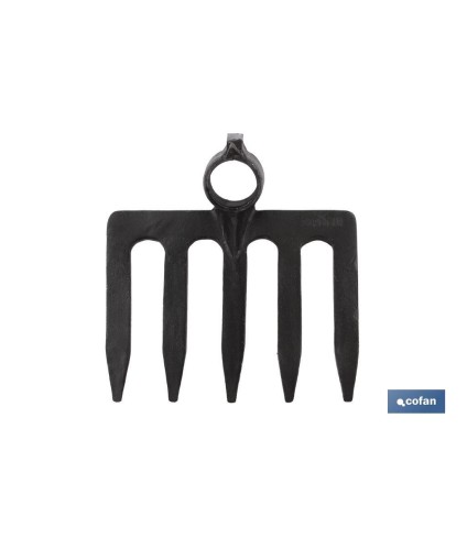 Rastrillo con dientes para piedras | Fabricado en acero forjado en una sola pieza | Medidas del rastrillo de 200 x 165 mm