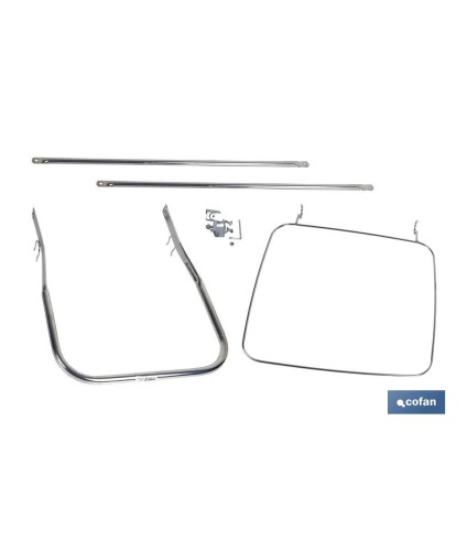 Pedal con aro sujeta bolsa de basura | Para contenedor de 120 litros | Fabricado en metal | Resistente y duradero