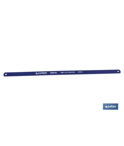 Hojas de sierra bimetálicas de 24TPI |  Resistente al desgaste | Medida: 300 x 13 x 0,65 mm
