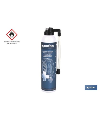 Reparador de pinchazos en spray 300 ml | Sellador reparador de neumáticos