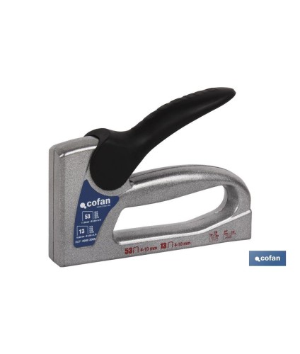 Grapadora manual profesional dúo | Para grapas nº 53 y nº 13 de 4, 6, 8 y 10 mm de longitud