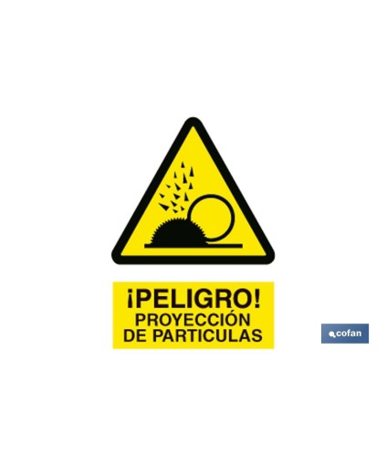 Proyección partículas. El diseño de la señal puede variar, pero en ningún caso se variará el significado de la misma.