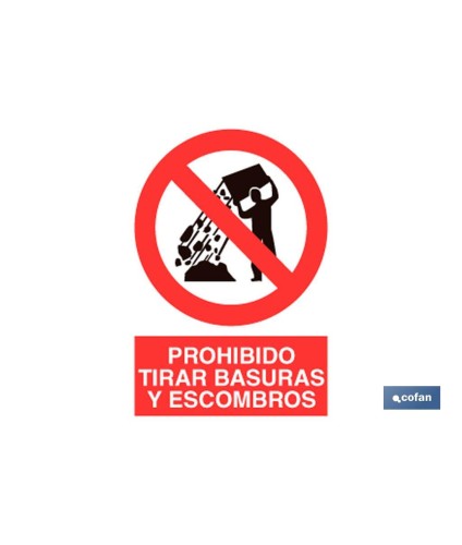 Prohibido tirar basuras y escombros