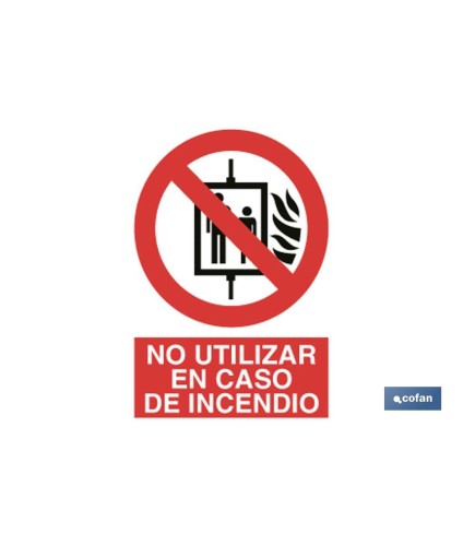 Prohibido usar en incendios