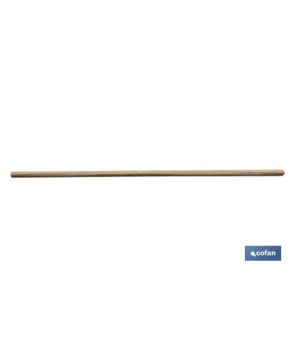 Mango de madera para cepillo barrendero | Medidas de 1’20 metros y diámetro 2,8 cm | Extremo con rosca.