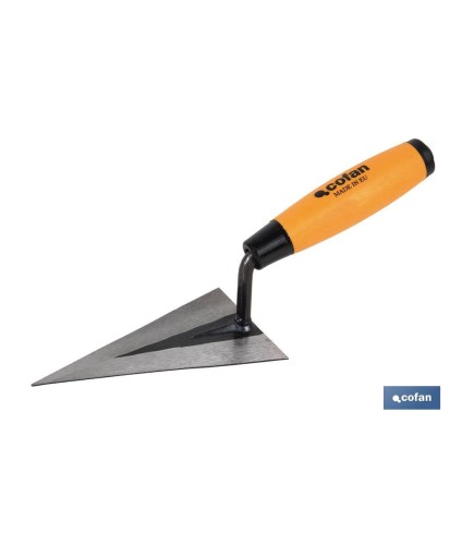 Paletín con punta aguda | Medidas: 130 mm de longitud | Para la construcción | Mango de goma