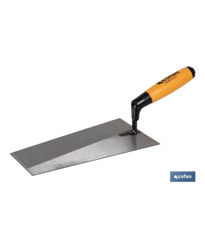 Paleta forjada punta cuadrada | Longitud: 260 mm | Para la construcción | Mango de madera