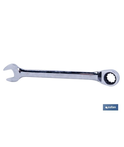 LLave Combinada con Carraca Reversible | Medidas desde 8 a 27 mm | Acero pulido