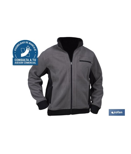 Chaqueta Polar de Trabajo | Modelo Walker | Composición: 100% poliéster | Color Gris/Negro