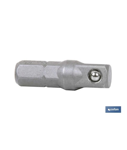 Adaptador portavasos de 1/4 para vasos de 1/4 | Medidas de longitud en 25 mm y 50 mm | Fabricado en cromo vanadio