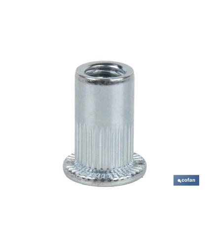 Tuercas Remachables Acero Cabeza Ancha Ranurada