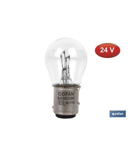 Lámpara de 2 polos P21/5W (BA15d) 24 V