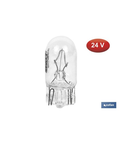 Lámpara sin casquillo W5 (W2,1x9,5d) 24 V