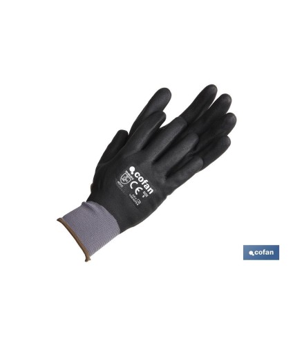 Guantes 100 % impregnados de nitrilo | Ideal para automoción, construcción y manipulación de aceites | Cómodos y seguros