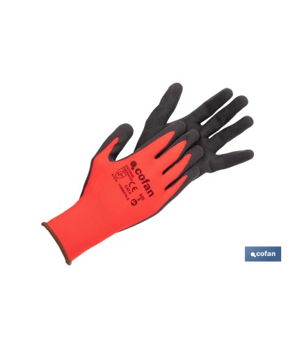 Guantes impregnados de nitrilo modelo Sandy Coating | Ideal para automoción, construcción y manipulación de aceites