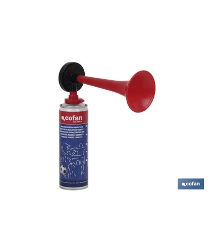 Bocina de aire comprimido | Contenido de 300 ml | Ideal para eventos deportivos o señalización acústica