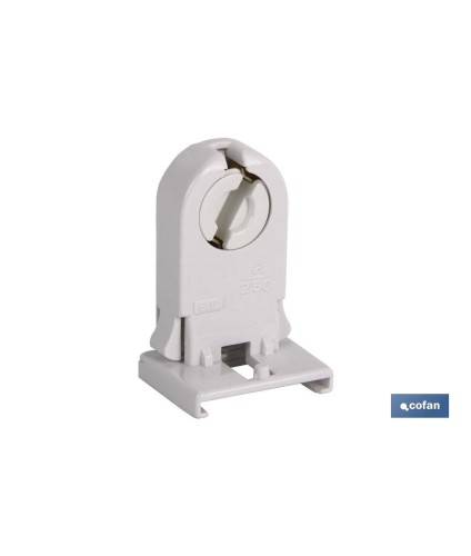 Portalámparas para tubos fluorescentes | Embornamiento rápido | Color blanco 2 A - 250 V