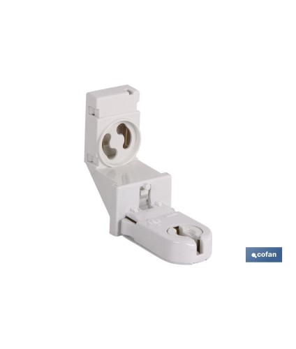 Portalámparas para tubos fluorescentes | Con portacebador incluido | Color blanco 2 A - 250 V