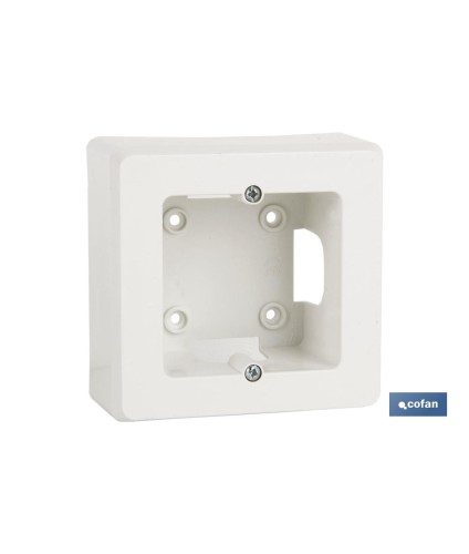 Caja de mecanismos de superficie para 1, 2 y 3 elementos | Disponible en varias medidas | Color blanco