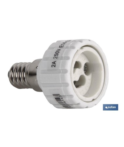 Portalámparas adaptador | Adapta de E27 a GU10/GZ10 | 2 A - 250 V~