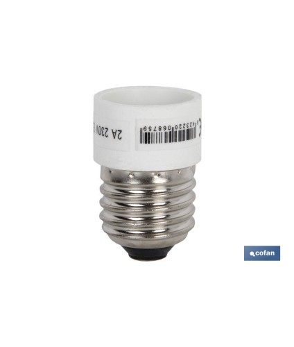 Portalámparas adaptador | Adapta de E27 a E14 | 2 A - 250 V~