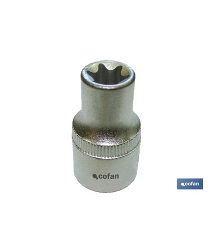 Llave de vaso torx hembra de 1/2 | Fabricada en acero al cromo vanadio | Medida de la llave: E-24