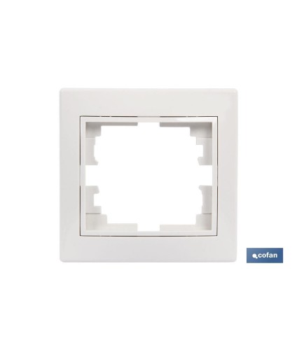 Marco decorativo de mecanismos eléctricos de empotrar | Para 1 elemento |Disponible en blanco y negro