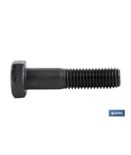 Tornillo con cabeza hexagonal DIN-931 | Rosca parcial 1/2 | Clase 8.8 Negro | Medidas desde M-5 hasta M-30
