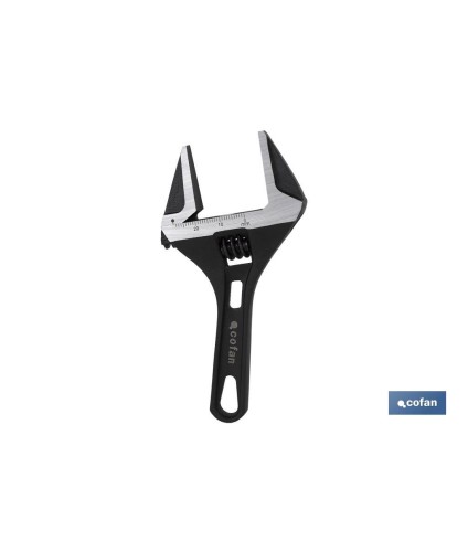 Llave Ajustable corta | Gran apertura | Varias medidas y aperturas | Fabricada en acero al cromo-vanadio
