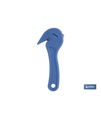 Cúter especial para flejes | La cuchilla oculta proporciona mayor seguridad | Diseño de pico de loro